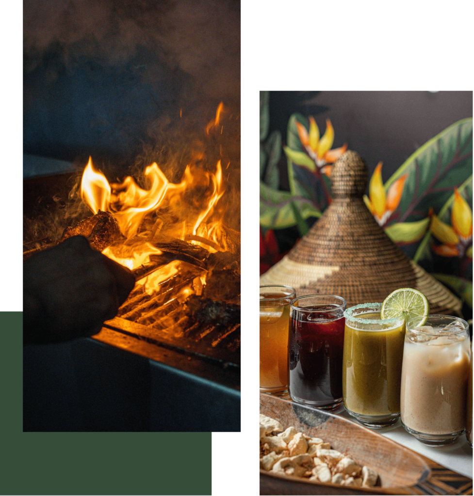grillade feu de bois et jus